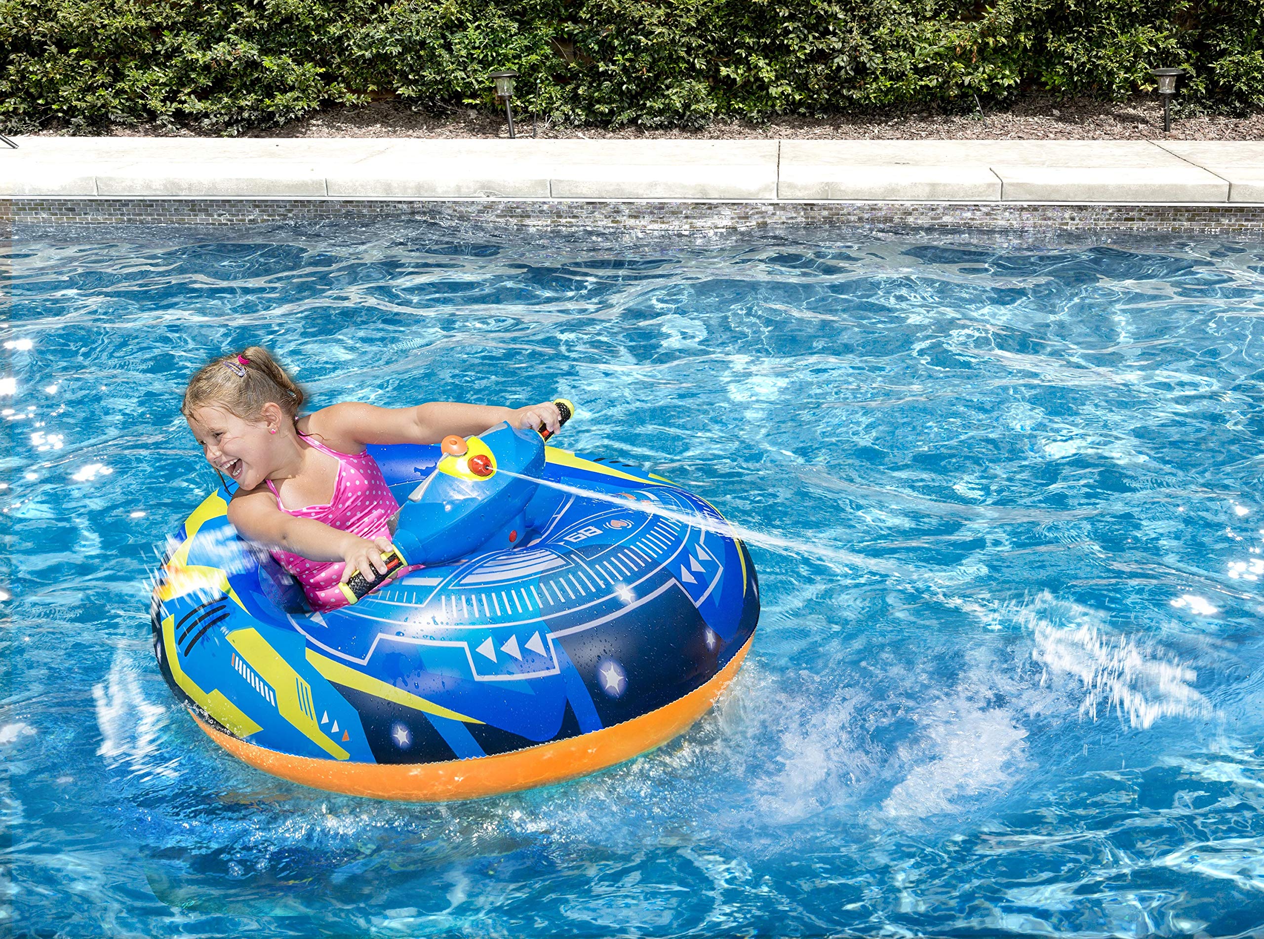 Banzai Aqua Blast Motorized Bumper Boat Blue : Amazon.com.au: Toys